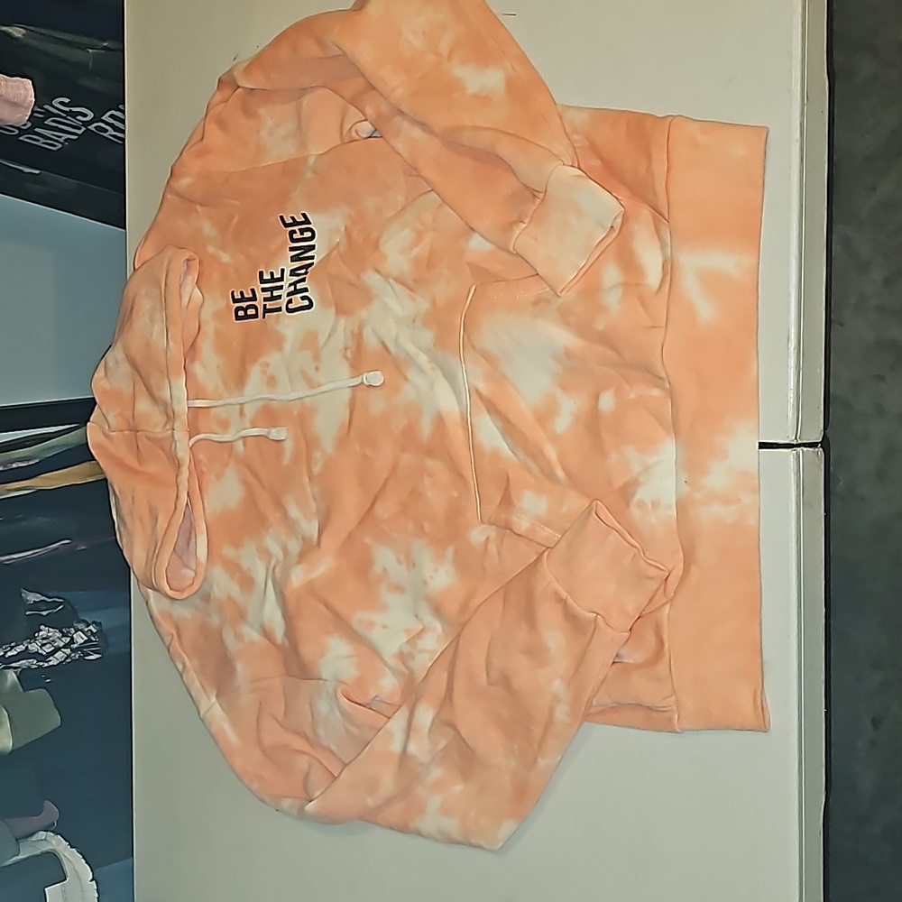 Womens like new orange and white tie dye hoodie. Sz XS Modish Rebel!!!
